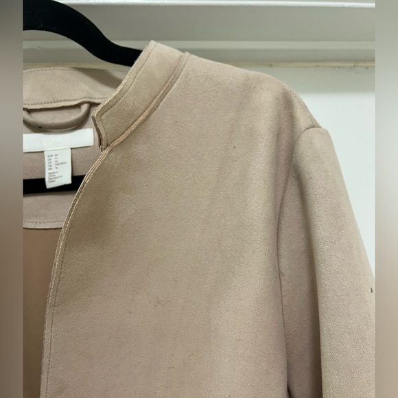 HM Faux Suede Wrap Style Belted Jacket - Picture 6 of 9